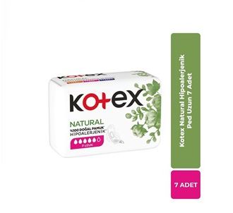 Kotex Натуральные гипоаллергенные гигиенические прокладки длинные 7 шт.