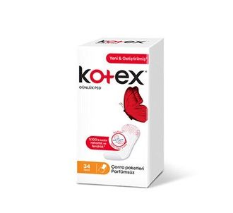 Kotex Пакеты без отдушек Тонкие ежедневные прокладки 34 шт.