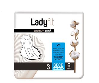 Ladyfit Cotton Pad Standard Night 6 прокладок