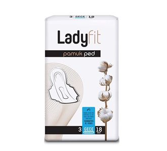 Ladyfit Cotton Pad Super Night 18 прокладок