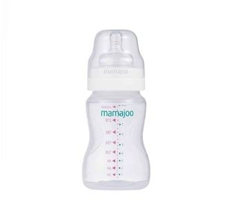 Mamajoo Silver Baby Bottle 250 ml & Anti-Colic Bottle Pacifier No:2 / M