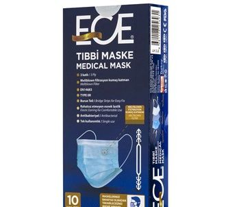 Медицинская маска Ece - расплавленная хирургическая маска 10 шт.