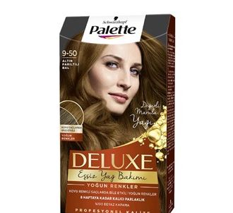 Медовая краска для волос Palette Deluxe 9-50 с золотым блеском (PLTT10002)