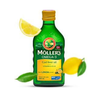 Möller's Omega-3 Fish Oil Natural Lemon Flavour 250 мл