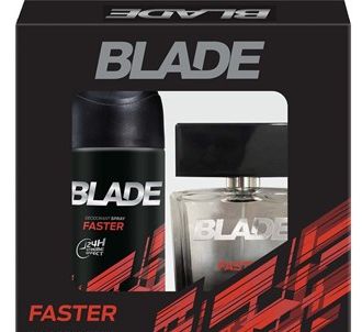 Мужской парфюмерный набор Blade Faster EDT 100 мл + део-спрей 150 мл (BLDE10008)