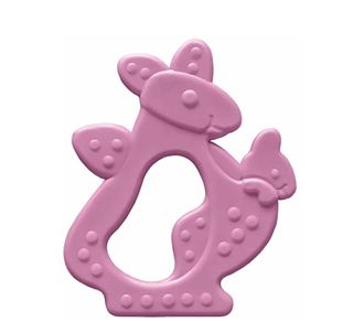 Мягкий резиновый прорезыватель Bambino Pink Kangaroo Patterned Rubber Soft Teether