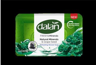 Мыло для душа Dalan Fresh & Minerals, природные минералы и виноградная косточка 150 г