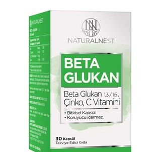 Naturalnest Beta Glucan 30 твердых капсул (SKT:04/2023) (BİO10068)