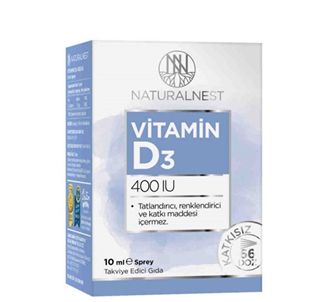 Naturalnest Витамин D3 400u спрей 10 мл (SKT:04/2023) (BİON10077)