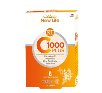 New Life C 1000 Plus Витамин C Витамин D Цинк и селен Содержит 30 таблеток