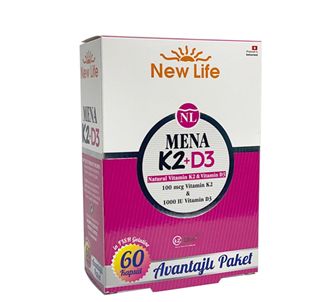 New Life Mena K2+D3 Дополнительное питание 60 капсул