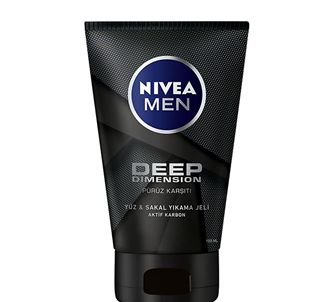 Nivea Men Deep Dimension Face & Beard Cleansing Gel 100 мл (NIV10050)