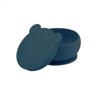 OIOI Вакуумное дно глубокой синей миски с силиконовой крышкой