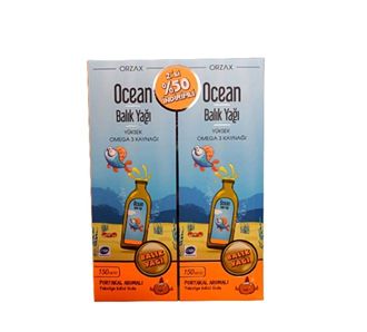 Океан Омега 3 со вкусом апельсина 2 в 150 мл сироп 2-й Скидка 50%