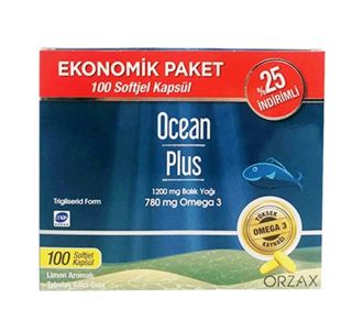 Океан Плюс 1200 мг 100 капсул рыбьего жира Экономическая упаковка