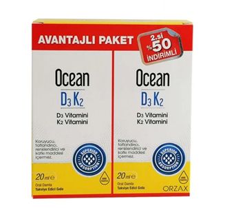 Orzax Ocean D3 K2 20 мл Дополнительное питание Выгодная упаковка