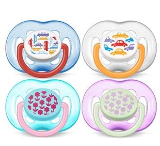 Philips Avent Классическая ортодонтическая пустышка 6-18 месяцев 2 упаковки с разноцветным дизайном