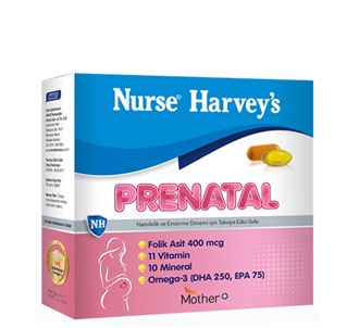 Пренатальные витамины для взрослых медсестры Харви 30 капсул 30 таблеток