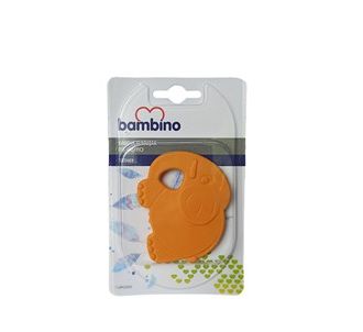 Резиновый мягкий прорезыватель Bambino Оранжевый слон (BAM10293)