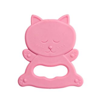 Резиновый мягкий прорезыватель Bambino Розовый кот