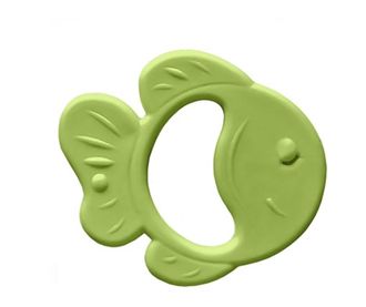 Резиновый мягкий прорезыватель Bambino Зеленая рыбка с рисунком