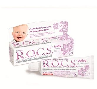 Rocs Baby 0-3 Возраст Зубная паста с экстрактом липы