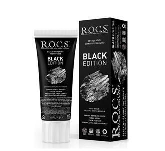 Rocs Black Edition Отбеливающая черная зубная паста 60 мл