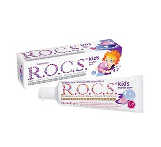 ROCS Kids 4-7 лет Фруктовая детская зубная паста (Bubble Gum) 35 мл.