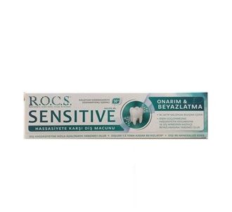 Rocs Sensitive Зубная паста восстанавливающая и отбеливающая 75 мл 94 г