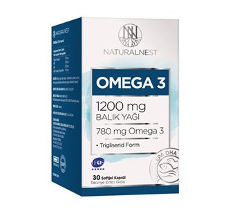 Рыбий жир Naturalnest Omega 3 1200 мг 30 капсул (BİON10082)