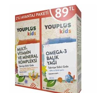Рыбий жир Омега 3 в подарок для YouPlus Kids Витаминно-минеральный комплекс (СКТ: 12/2022)