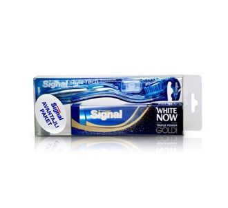 Signal White Now Gold Advantage Package Зубная паста + зубная щетка
