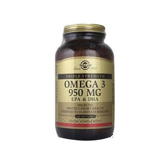 Солгар Омега 3 950 мг 100 капсул с мягкими гелями