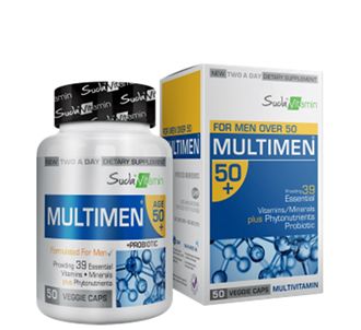 Suda Vitamin Multimen Probiotic 50+ Mens Multivitamin 50 травяных капсул