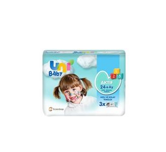 Uni Baby Active Влажные салфетки 24+ месяца 3x52 шт.