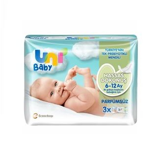 Uni Baby Sensitive Touch 52 листа 3 упаковки влажных салфеток