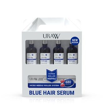 Uraw Blue Serum 4 Pack + Дермароллер в подарок
