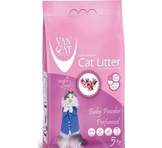 Vancat Baby Powder ароматизированный мелкозернистый наполнитель для кошачьего туалета 5 кг