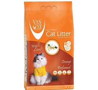 Vancat Мелкозернистый наполнитель для кошачьего туалета с ароматом апельсина 10 кг