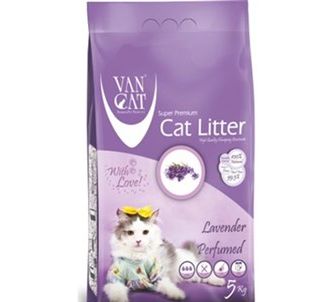 Vancat Мелкозернистый наполнитель для кошачьего туалета с ароматом лаванды 5 кг