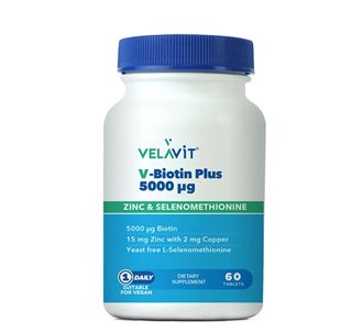 Velavit V-Biotin Plus 5000 мкг Дополнительное питание 60 таблеток