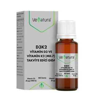 VeNatura Витамин D3 и менахинон 7 Дополнительное питание 20 мл