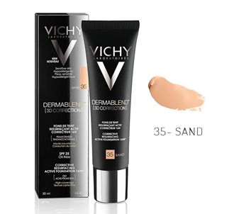 Vichy Dermablend 3D Correction SPF25 Oil-Free Foundation Sand 35 30ml