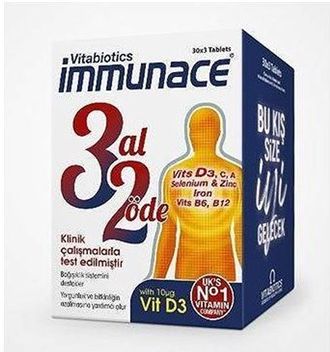Vitabiotics Immunace 3 Pack 30 Tablets (VIT10018)