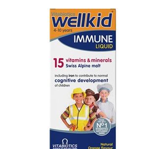 Vitabiotics Wellkid Immune Liquid Liquid Supplement 150 мл | 4-10 лет (SKT:04/2023)