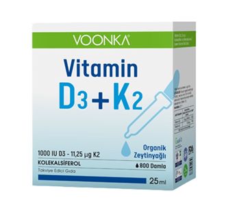 Voonka Витамин D3+K2 капли 25 мл