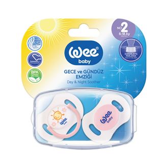 Wee Baby 2-Pack Night / Day Pacifier 6 - 18 месяцев Девочка
