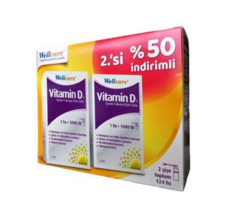Wellcare Витамин D3 1000 МЕ спрей 5 мл Суперэкономичная двойная упаковка