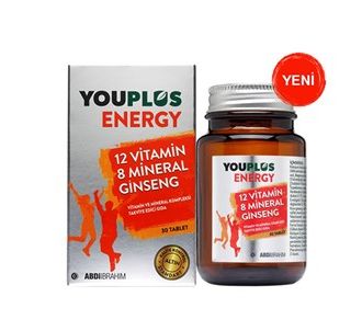 Youplus Energy 12 витаминов 8 минералов женьшень 30 таблеток