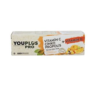 YouPlus Pro Витамин C цинк прополис + витамин D 15 шипучих таблеток